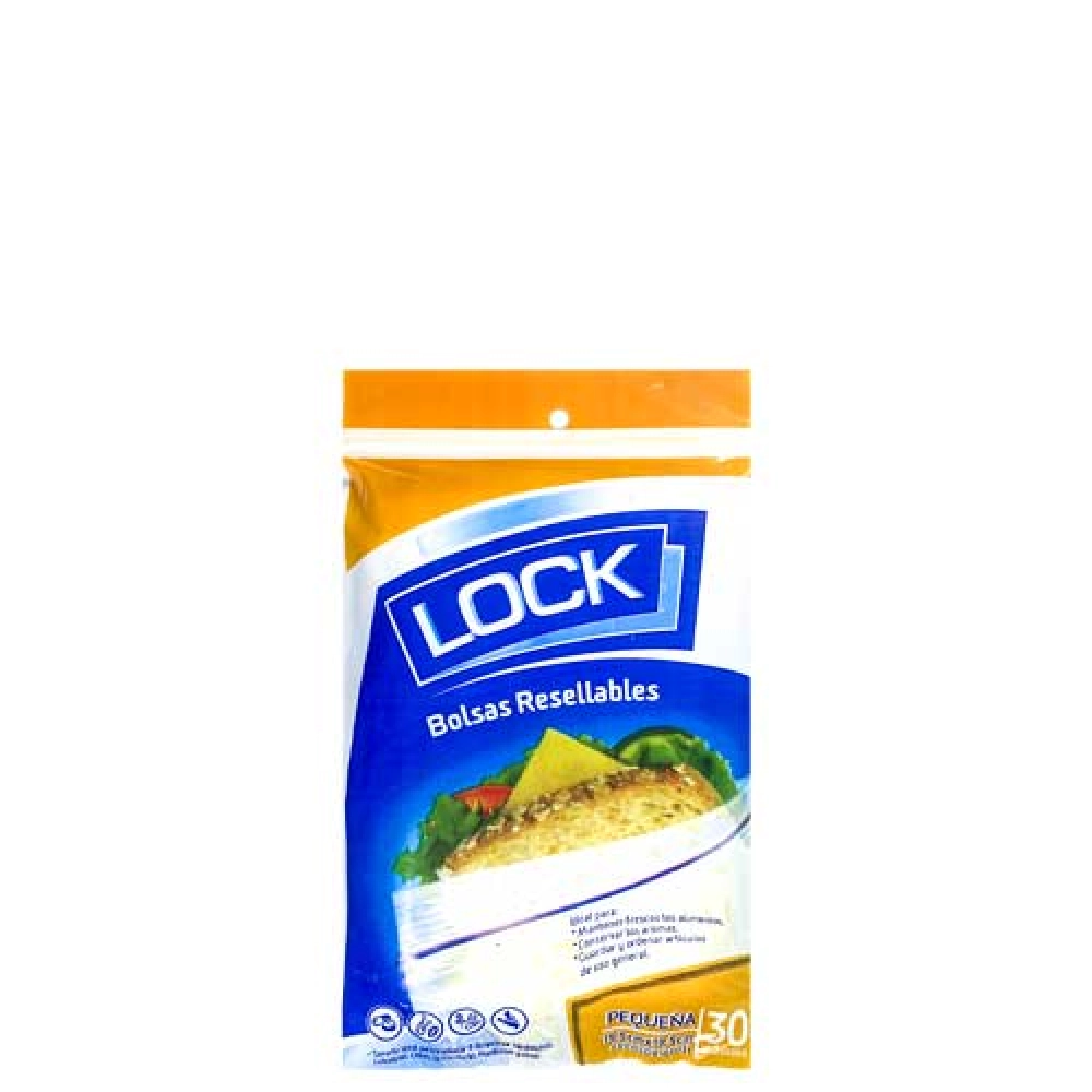 BOLSAS RESELLABLES LOCK PEQUEÑAS 30 UND