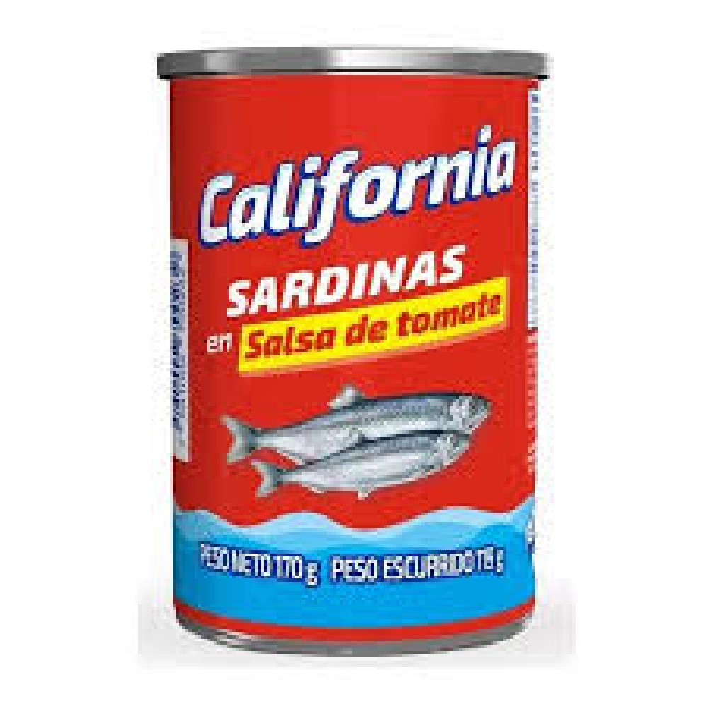 SARDINA CALIFORNIA EN SALSA DE TOMATE 170GR